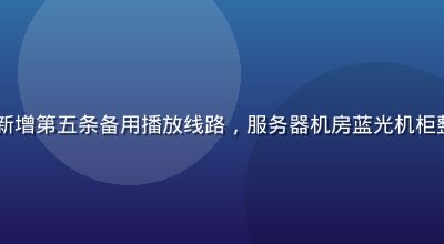 8x8x在线观看完整版新增第五条备用播放线路，服务器机房蓝光机柜整齐排列，稳定性大幅提升